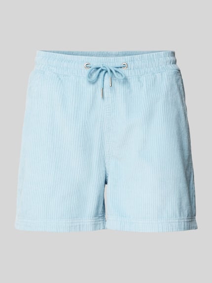Mazine Korte regular fit broek met elastische band, model 'Scotch' Lichtblauw - 2
