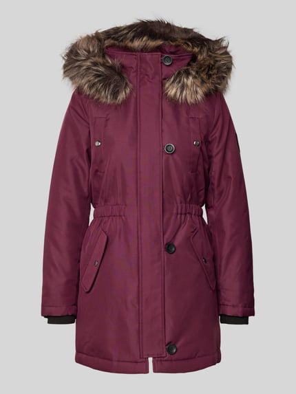 ONLY Shaped Fit Parka mit Label Patch Modell 'IRIS' Bordeaux 2