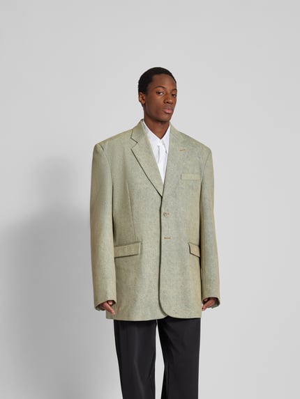 VETEMENTS Marynarka w denimowym wyglądzie, krój slim fit Piaskowy 4