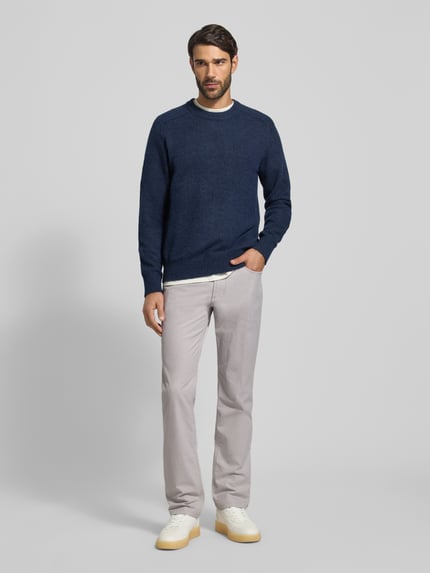 Christian Berg Men Regular fit stoffen broek met 5-pocketmodel Lichtbruin - 1