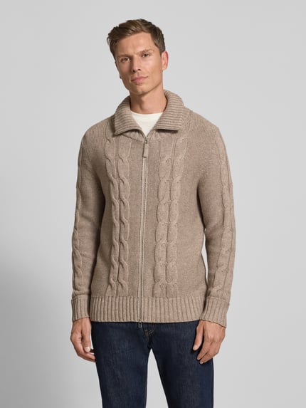 FTC Cashmere Strickjacke aus Baumwoll-Kaschmir-Mix Beige 4