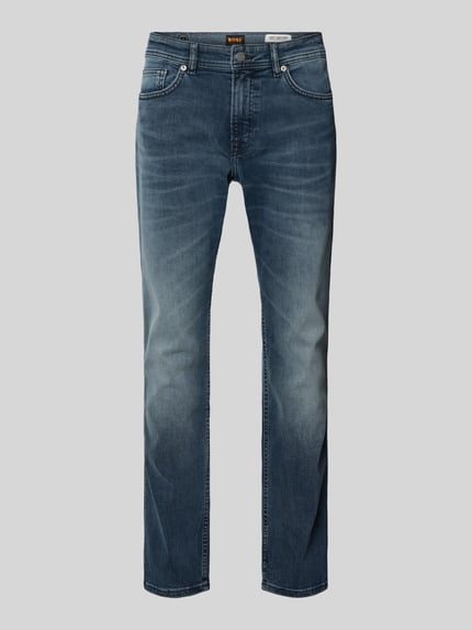 BOSS Orange Slim fit jeans van katoenmix model 'DELAWARE' Jeansblauw - 2