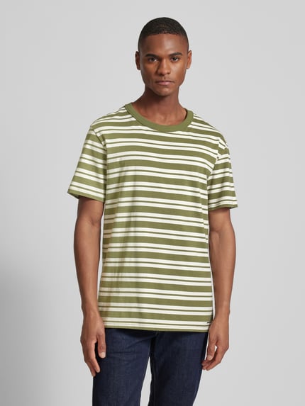 Anerkjendt T-Shirt mit Streifenmuster Modell 'AKKIKKI' Gruen 4