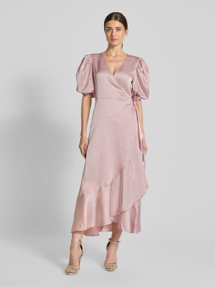 A-view Maxi-jurk met pofmouwen, model 'Sinda' Oudroze - 4