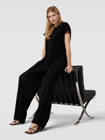 s.Oliver RED LABEL Stoffhose mit Plisseefalten Black 1