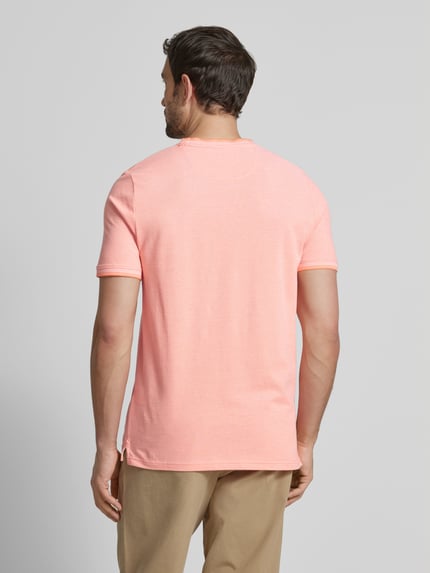 Fynch-Hatton T-shirt met labelstitching Oranje - 5