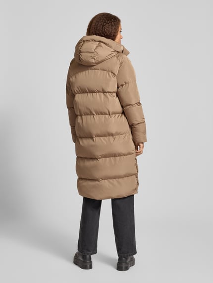 Superdry Gewatteerde lange jas met capuchon en steekzakken Beige - 5
