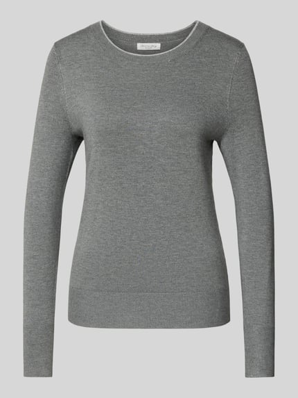 Christian Berg Woman Strickpullover mit gerippten Abschlüssen Silber Melange 2
