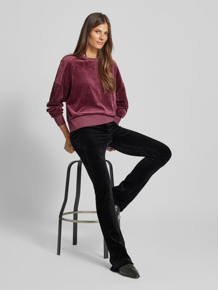 ARMEDANGELS Slim fit bell bottom met labeldetail, model 'RONJAAL' Zwart - 1