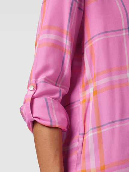 Montego Bluse mit Tunikakragen Pink 3