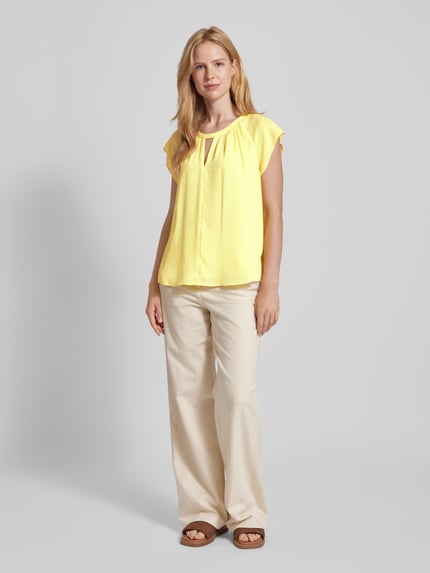 COMMA Bluse mit Kappärmeln GELB 1