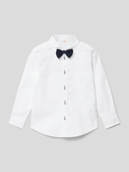 s.Oliver RED LABEL Hemd mit abnehmbarer Fliege Weiss 1