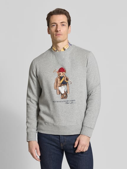 Polo Ralph Lauren Regular fit sweatshirt van katoenmix Middengrijs gemêleerd - 4
