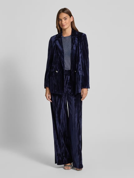 Christian Berg Cocktail Relaxed fit blazer van fluweel met reverskraag Donkerblauw gemêleerd - 1