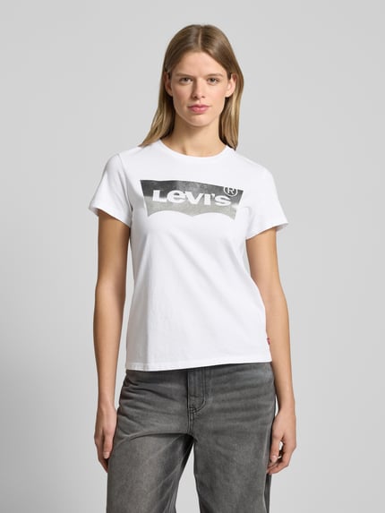 Levi's® T-Shirt mit Label-Print Weiss 4