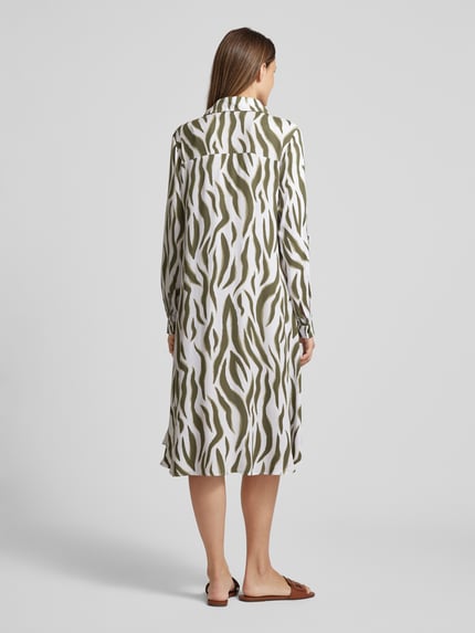 Apricot Hemdblusenkleid mit Allover-Muster Offwhite 5
