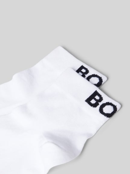 BOSS Sokken voor sneakers met labelstitching in set van 2 Wit - 2