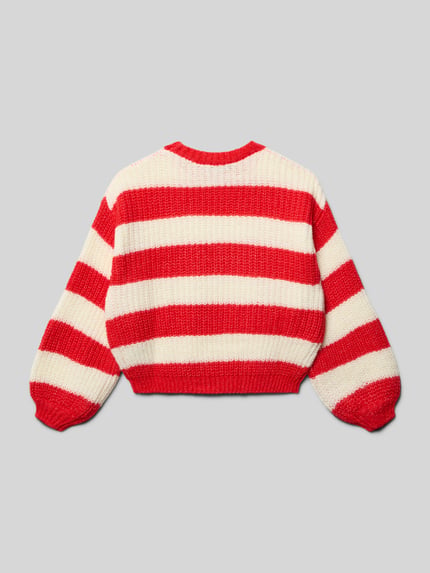 Garcia Strickpullover mit gerippten Abschlüssen Rot 3