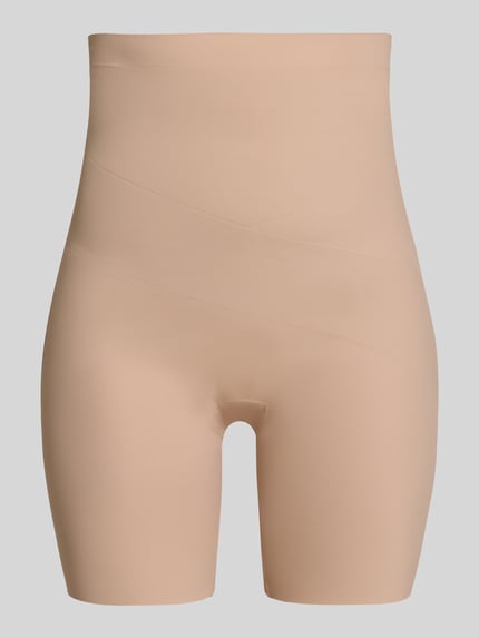Produktfoto, Slim Fit Bermuda im High-Waist-Design van MAGIC Bodyfashion in beige elastische materiaalmix met structuurpatroon