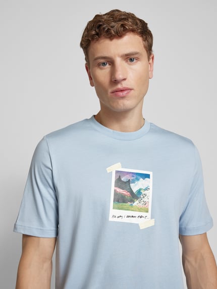adidas Sportswear T-Shirt mit Motiv-Print Hellblau 3