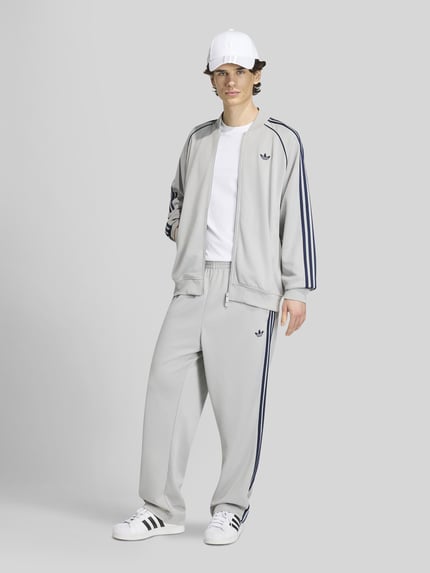 adidas Originals Loose Fit Sweathose aus Baumwoll-Mix  Hellgrau 1