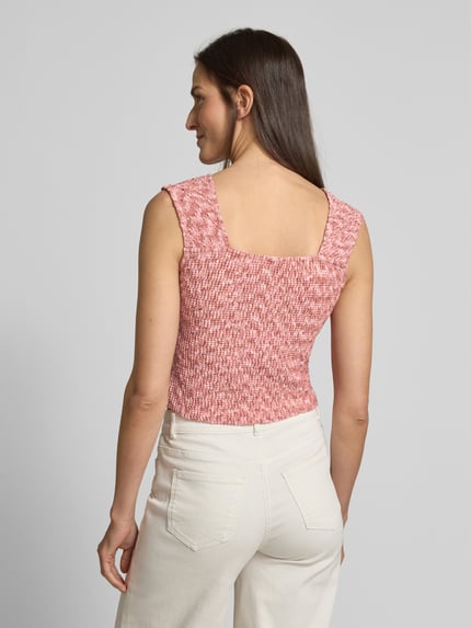 Jake*s Casual T-Shirt mit Strukturmuster Fuchsia 5