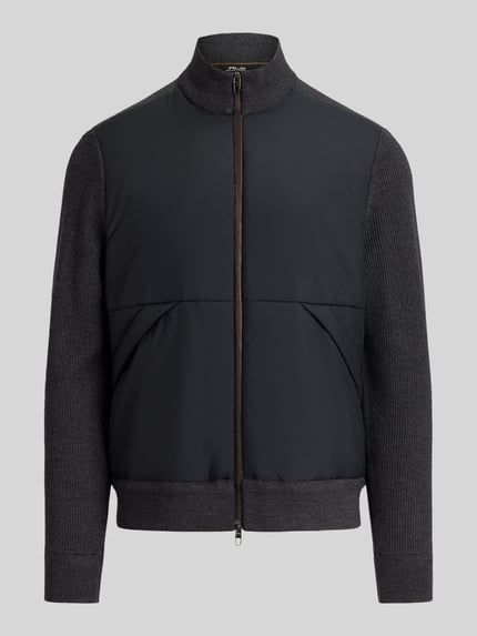 Polo Ralph Lauren Sweatjacke mit gestepptem Frontpanel Anthrazit 2
