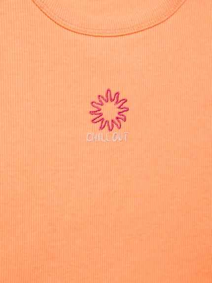 s.Oliver RED LABEL Top o kroju slim fit z dodatkiem bawełny Neonowy pomarańczowy 2