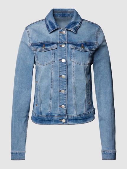 VILA Kurtka jeansowa z dodatkiem wiskozy model ‘SHOW NEW’ Jeansowy niebieski 2