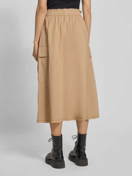 MOS MOSH Midirock mit elastischem Bund Modell 'Dahlia' Beige 5