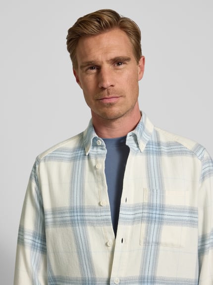DRYKORN Koszula casualowa o kroju slim fit z kołnierzykiem typu button down model ‘LIET’ Niebieski 3