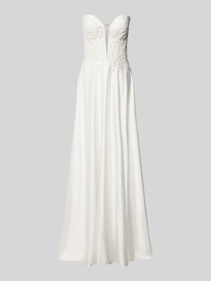 Mascara Brautkleid in semitransparentem Design Weiss 2