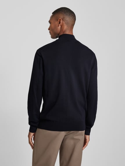 BOSS Regular fit SCHIPPERSTRUI met korte ritssluiting model 'Padro' Marineblauw - 5