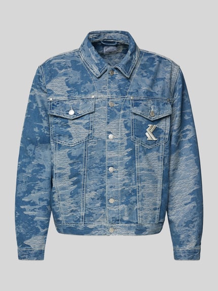 Karl Kani Jeansjacke mit Kentkragen Jeansblau 2