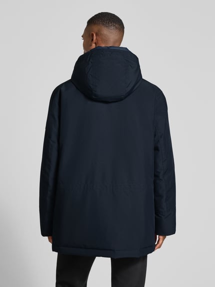 BOSS Orange Parka o kroju relaxed fit z kapturem model ‘OSIASS1’ Granatowy 5