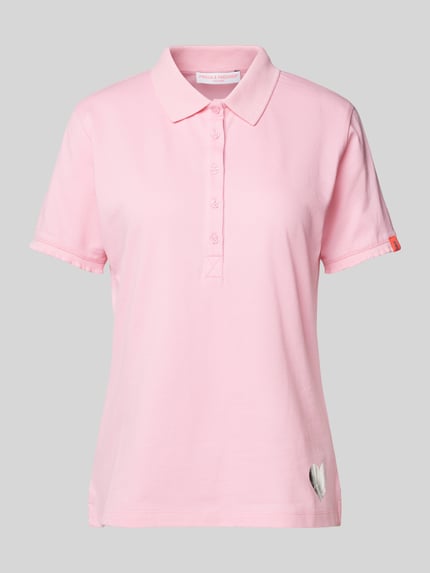 Frieda & Freddies Poloshirt mit Motiv-Print Rosa 2