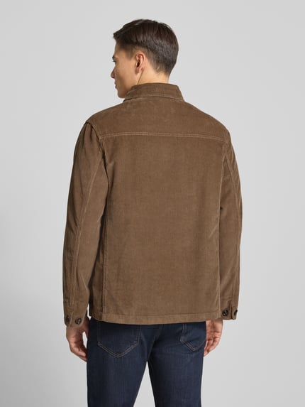 Cruna Regular fit overhemdjack van corduroy, model 'St.Honoré' Taupe - 5