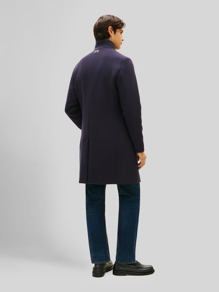 Tommy Hilfiger Regular fit lange jas van wolmix Marineblauw - 4