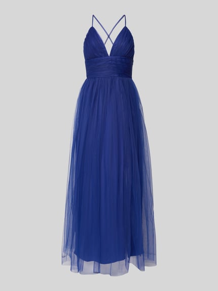 Lace & Beads Abendkleid mit tiefem V-Ausschnitt Royal 2