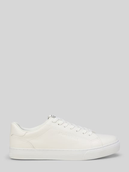 Produktfoto, Low Top Sneaker aus echtem Leder Modell 'BODIL' von Marc O´Polo in Optik: Unifarben, Schuhspitze: abgerundet, Absatzform: flach, Verschluss: Schnürung, aus Echtleder