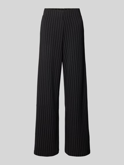 Tom Tailor Denim Kuloty o kroju regular fit z cienkimi prążkami Czarny 2