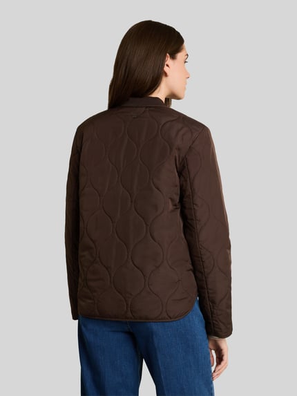 Tom Tailor Regular Fit Bomberjacke mit gesteppter Struktur Dunkelbraun 5