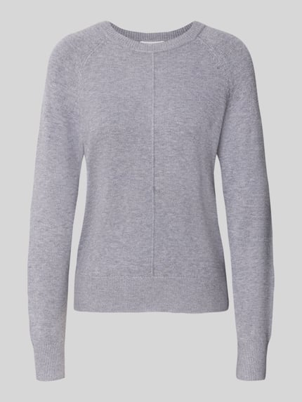 Christian Berg Woman Strickpullover mit gerippten Abschlüssen Silber Melange 2