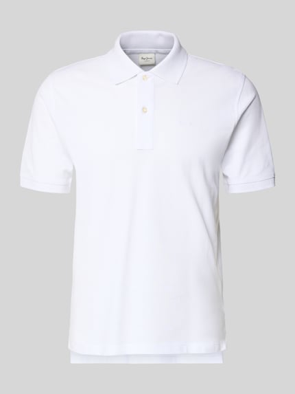 Pepe Jeans Regular Fit Poloshirt aus reiner Baumwolle Modell 'OSCAR' Weiss 2