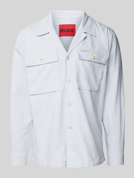 HUGO Regular fit overhemdjack met paspelzakken op de borst, model 'Egalo' Lichtblauw - 2