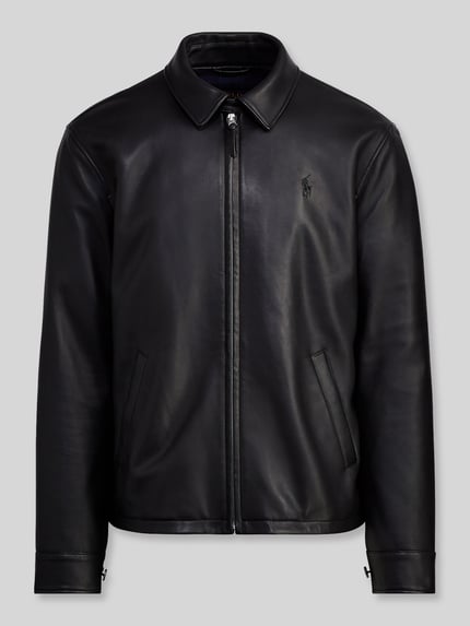 Polo Ralph Lauren Regular Fit Lederjacke aus echtem Leder Black 2