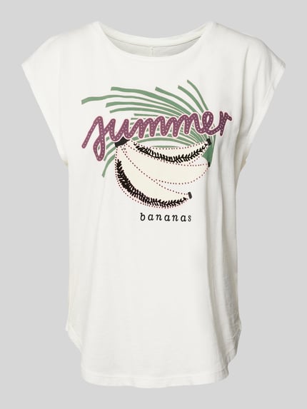 LIEBLINGSSTÜCK T-Shirt mit Kappärmeln Modell 'Cathalin' Offwhite 2