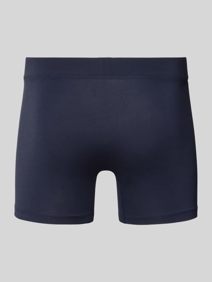 Produktfoto, Boxershorts mit elastischem Bund im 3er-Pack von Christian Berg Men aus Baumwoll-Modal-Mix, dunkles Blau, körpernaher Schnitt.