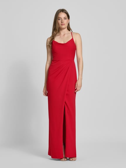 Jake*s Cocktail Abendkleid mit Wasserfall-Ausschnitt Rot 4