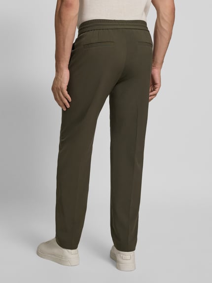 Lindbergh Stoffen broek met elastische band Donkergroen - 5